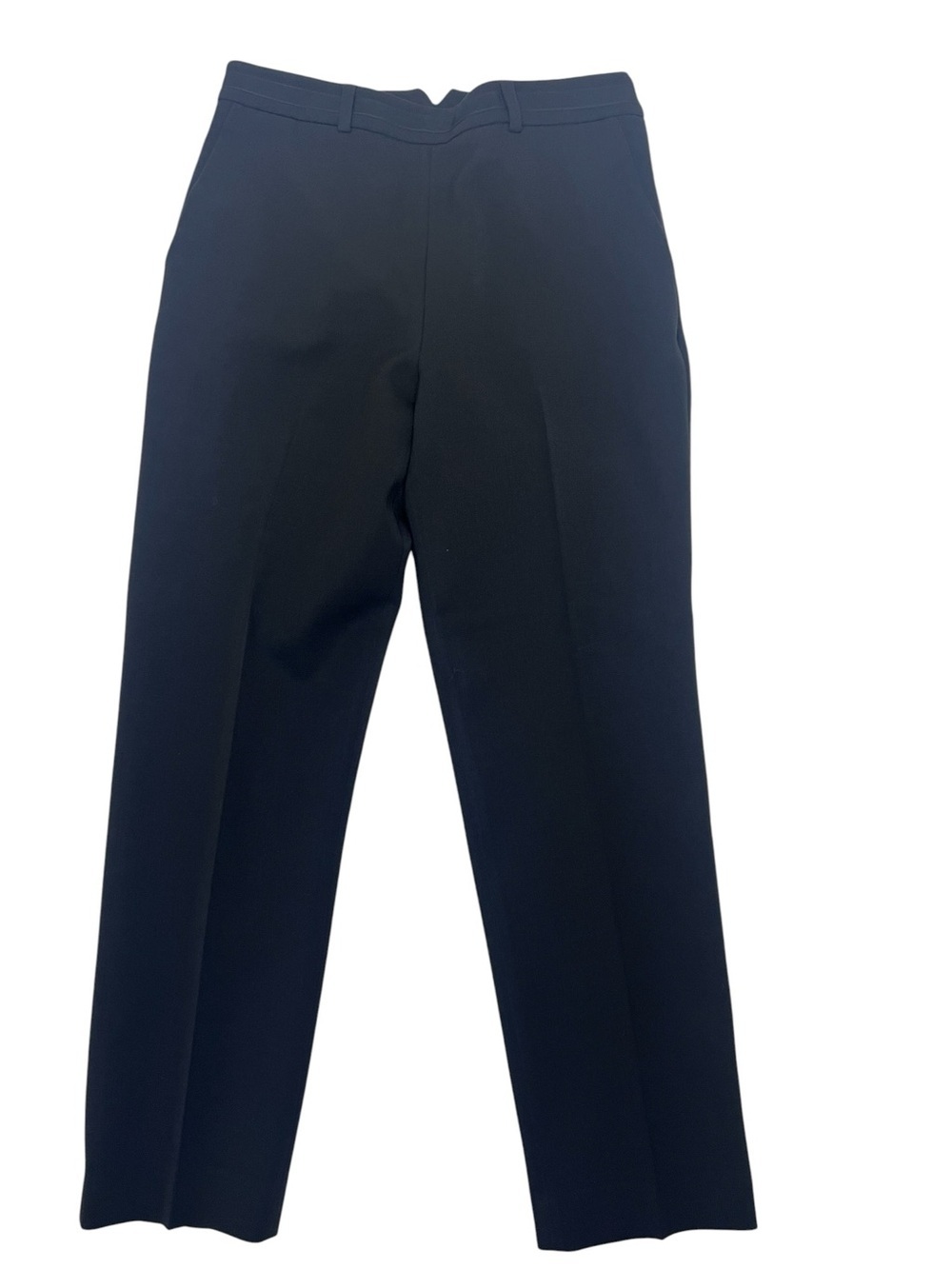 The Fold London Black Trousers Wool Blend Career Dress Pants Straight Leg 8